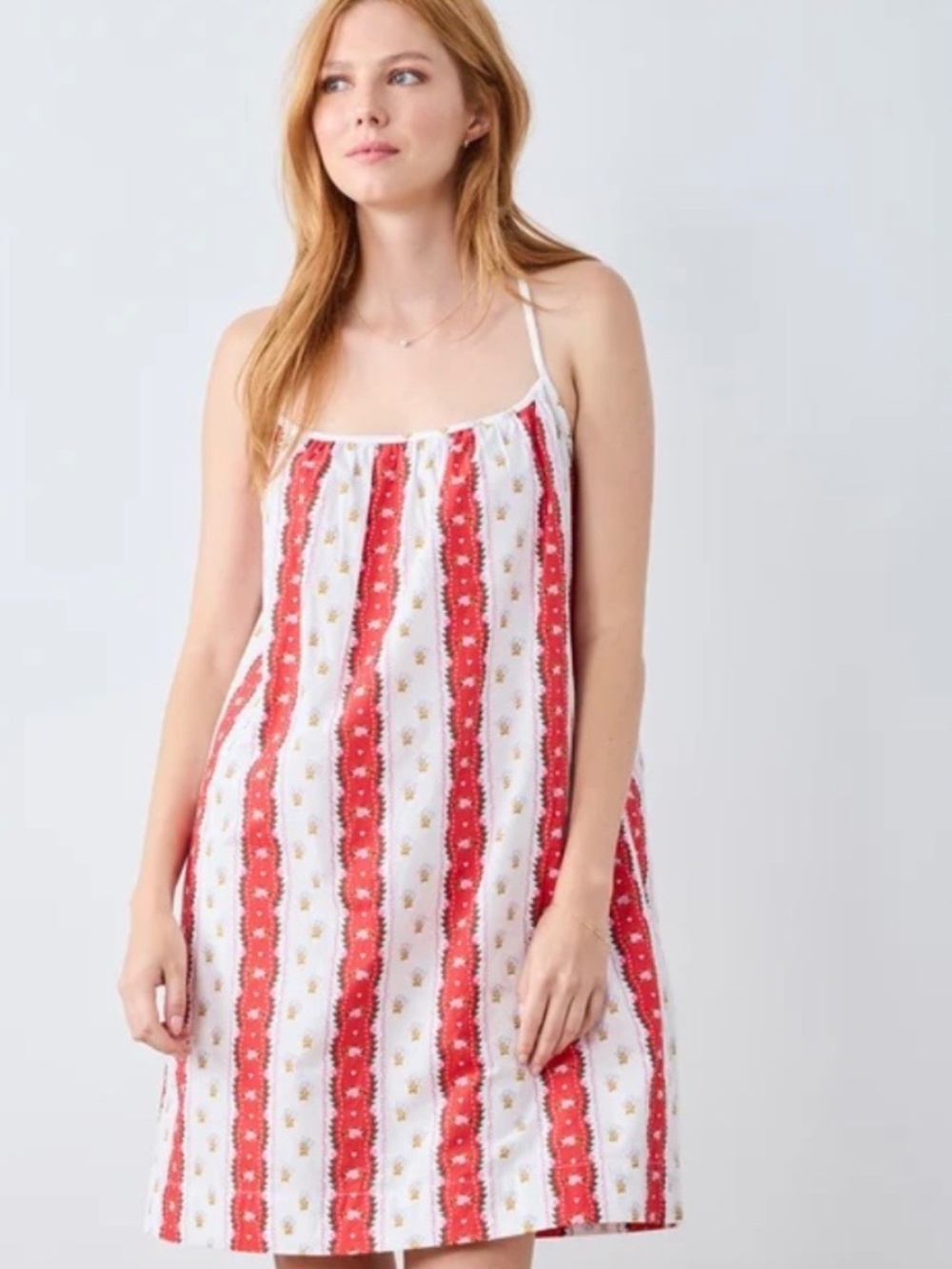 Printfresh Cami Nightgown - Sweetheart Stripes